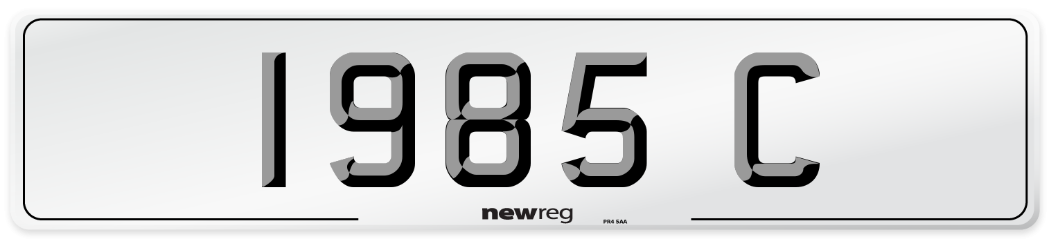 1985 C Number Plate from New Reg